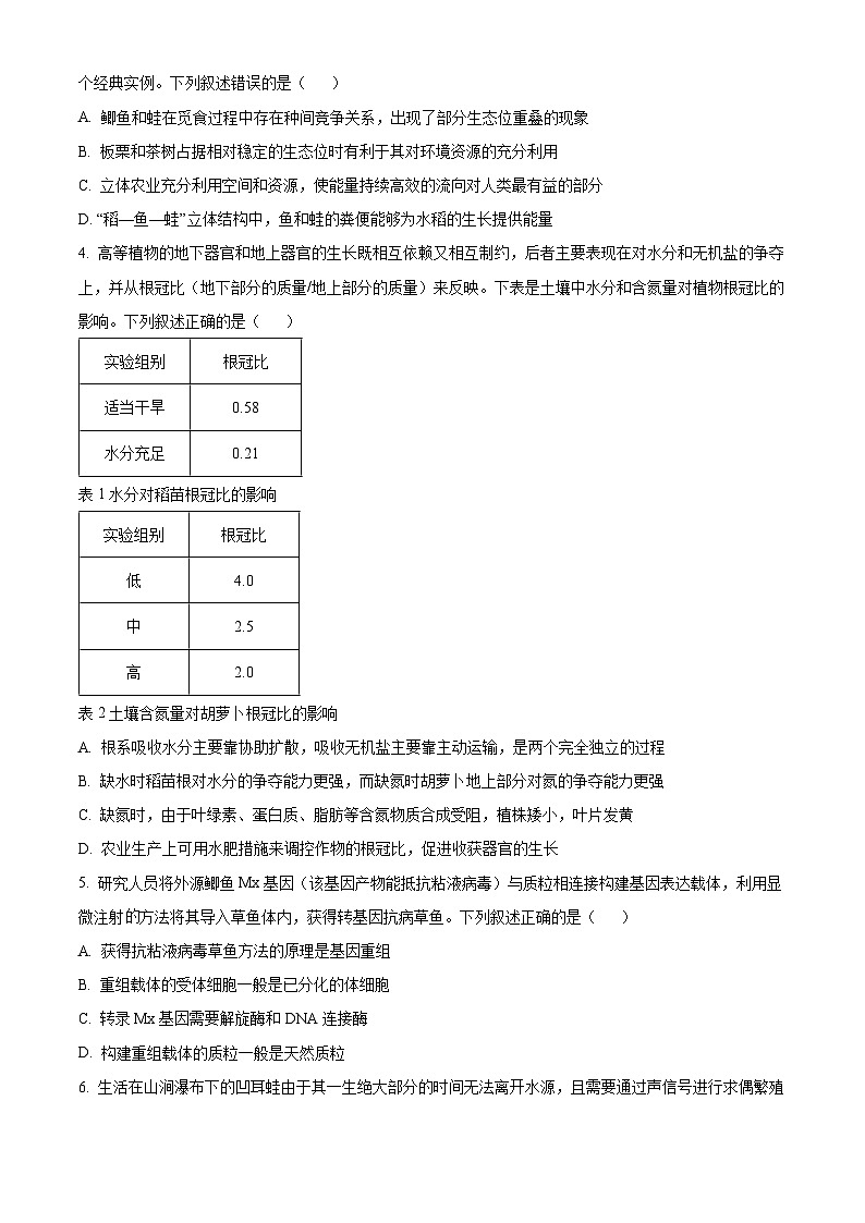 2025届湖北省高中名校联盟高三第一次联考生物试题（原卷版）第2页