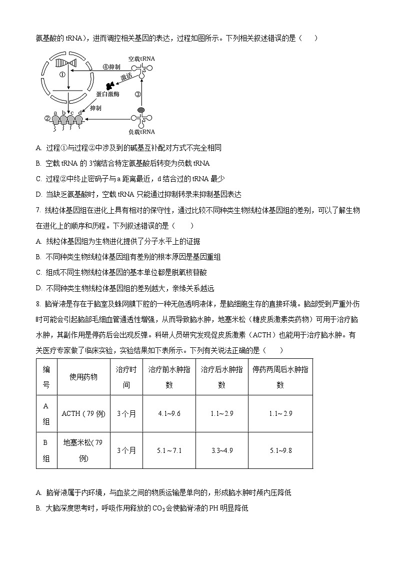 江西省赣州市章贡区赣州市第三中学2024-2025学年高三上学期开学考试生物试题（原卷版）第3页