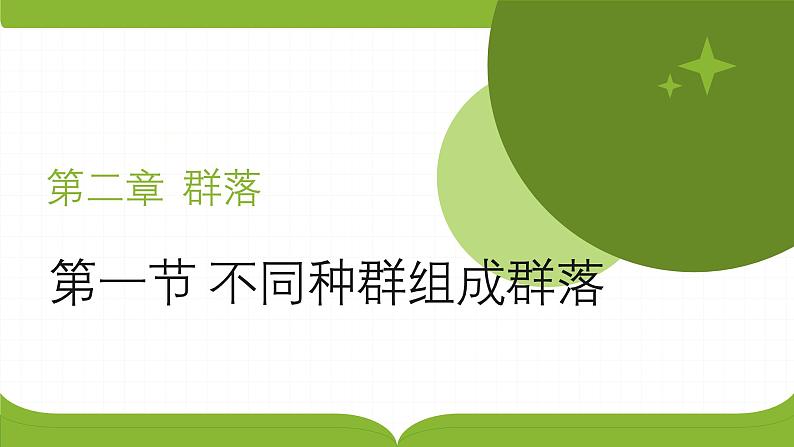 浙科版2019高二生物选择性必修二 2.1不同种群组成群落 课件01