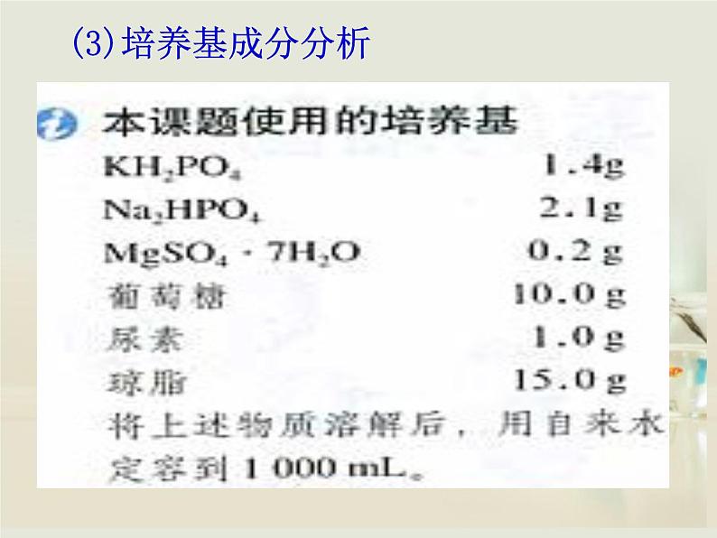 人教版新课标高中生物选修一 同步课件第二章 第二节 土壤中分解尿素的细菌的分离与计数 课件05