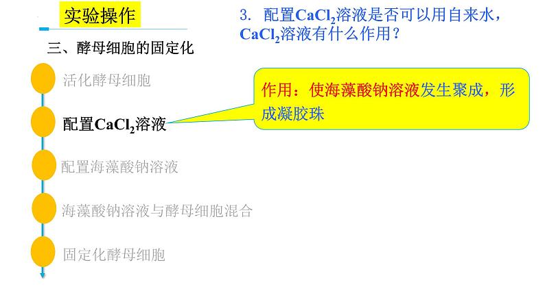 人教版新课标高中生物选修一 同步课件4.3酵母细胞的固定化 课件07