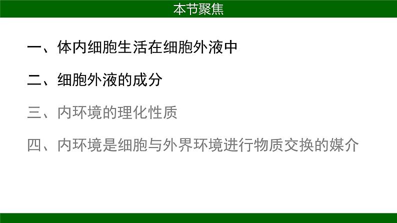 人教版生物高二上学期必修三  1.1细胞生活的环境 课件04