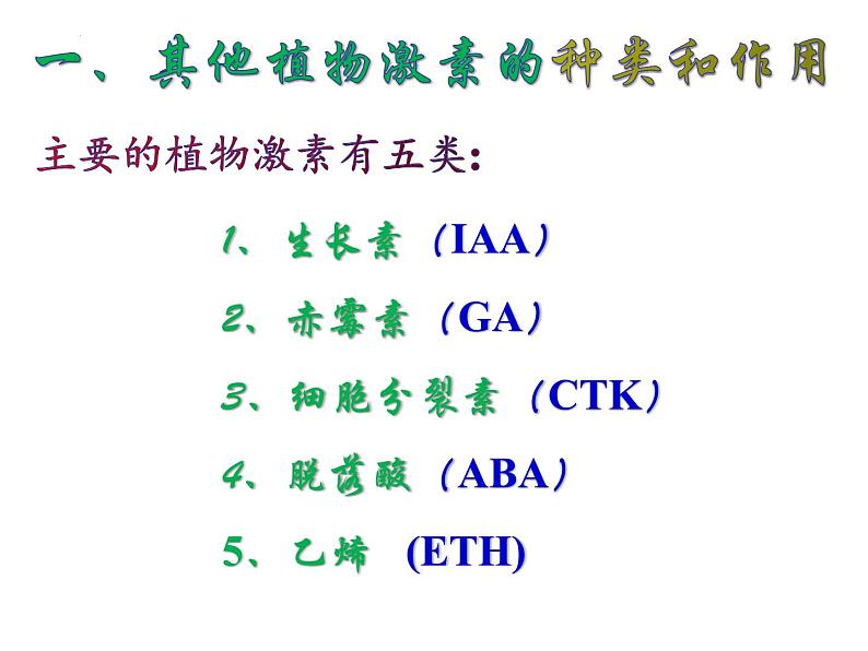 人教版生物高二上学期必修三 3.3其他植物激素 课件04