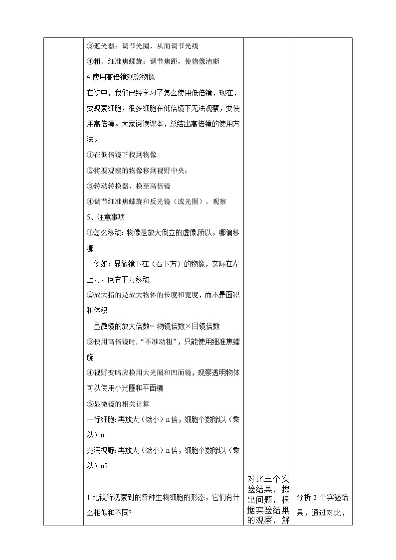 沪科版（2019）高中生物必修一 第二节 生物体由多种多样的细胞构成 课件 +教案+素材03