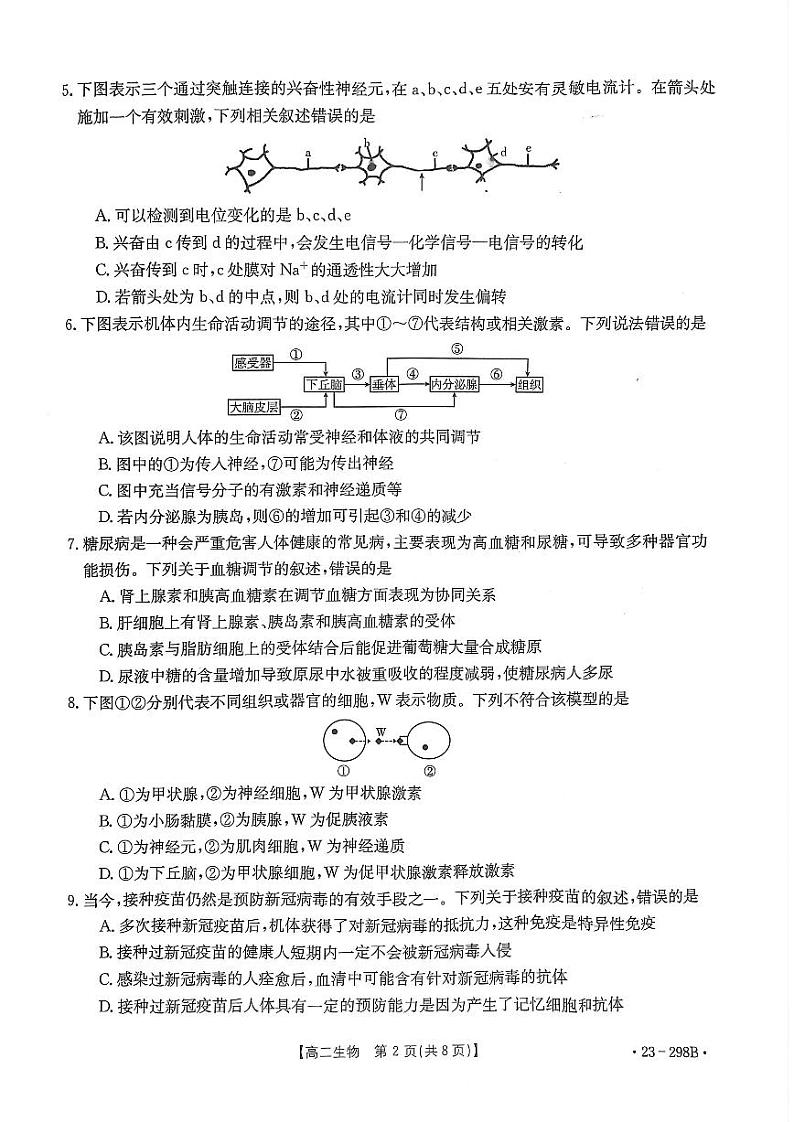 2022-2023学年河南部分学校高二下学期开学考（JTY）生物试题及答案02