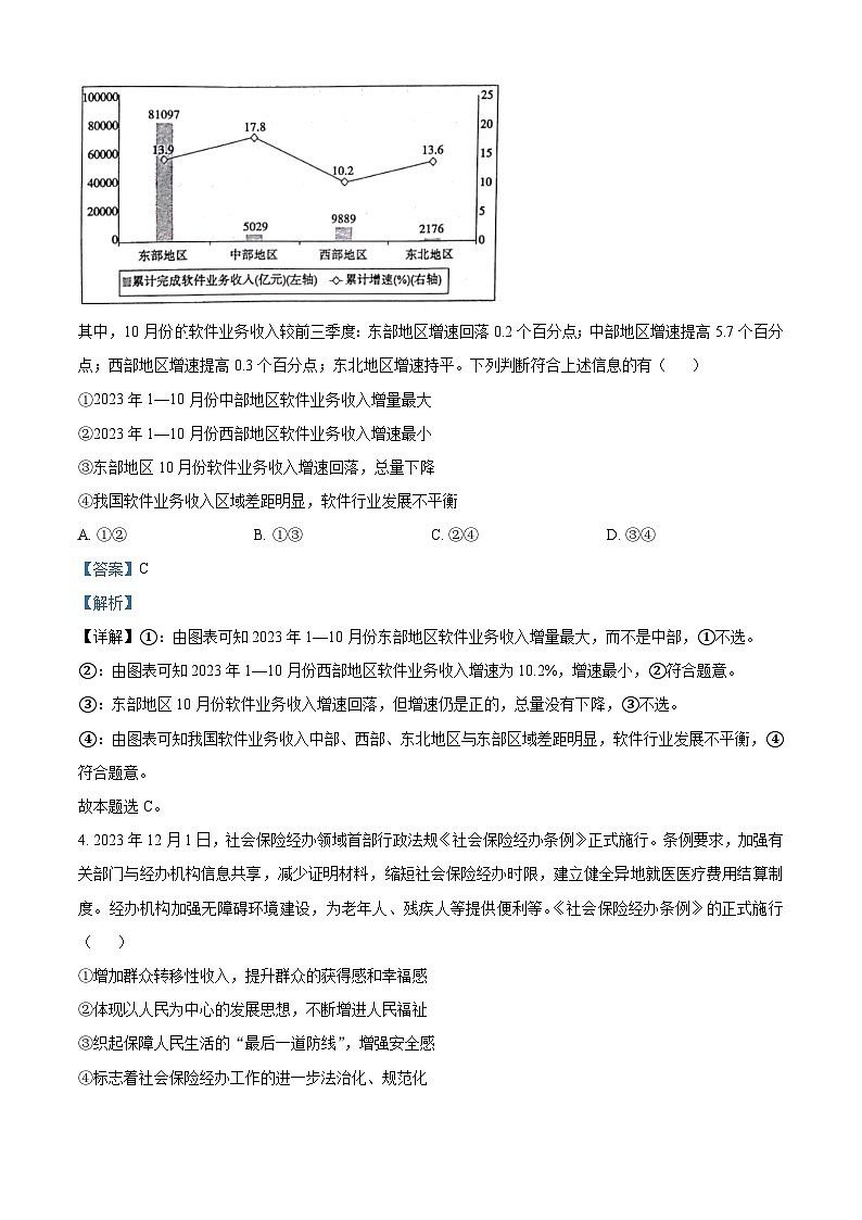 山东省滨州市2024届高三上学期期末生物试题（Word版附解析）第3页