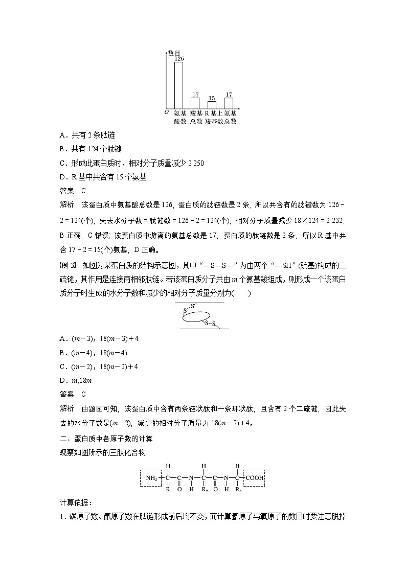 2024高中生物必修第一册（人教版2019）同步讲义第2章微专题一与蛋白质的合成和水解过程相关的计算（Word版附解析）03