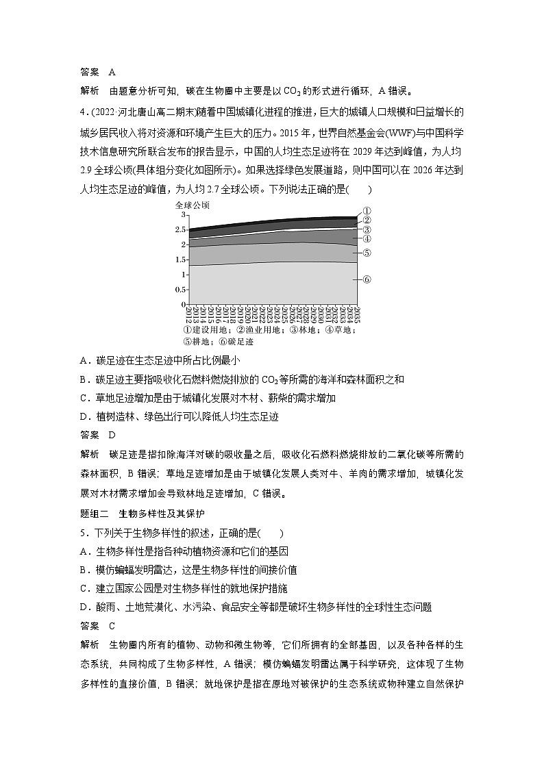 2024高中生物选择性必修第二册（人教版2019）同步讲义第4章重点突破练（四）（Word版附解析）第2页
