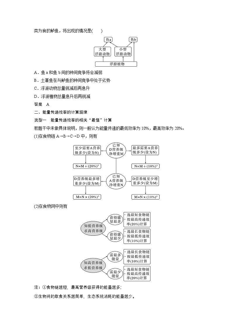 2024高中生物选择性必修第二册（人教版2019）同步讲义第3章微专题食物链（网）中生物数量及能量（Word版附解析）第2页