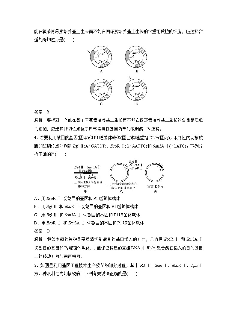 2024高中生物选择性必修第三册（人教版2019）同步讲义第3章重点突破练（三）（Word版附解析）02
