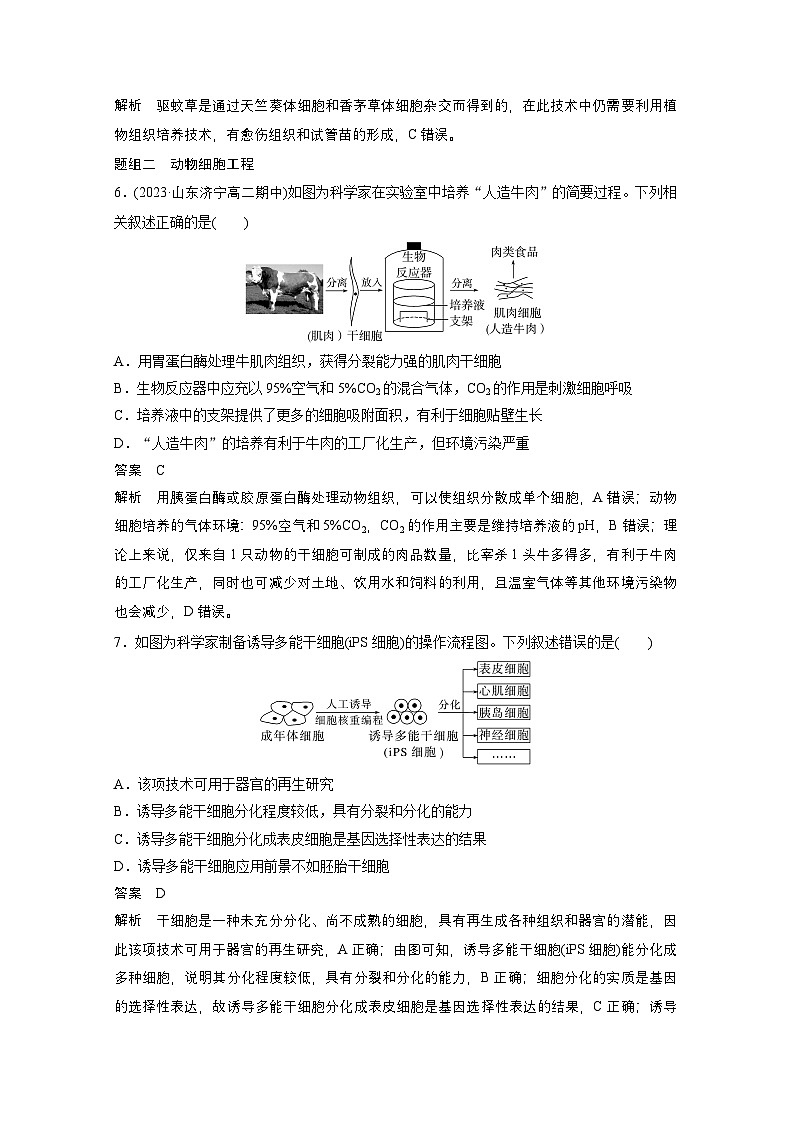 2024高中生物选择性必修第三册（人教版2019）同步讲义第2章重点突破练（二）（Word版附解析）03