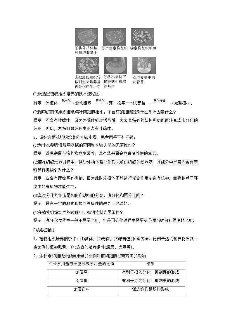 2024高中生物选择性必修第三册（人教版2019）同步讲义第2章第1节第1课时植物细胞工程的基本技术（Word版附解析）第3页