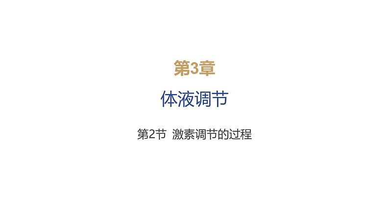 2024-2025学年生物 人教版 选择性必修一 激素调节的过程  课件第1页