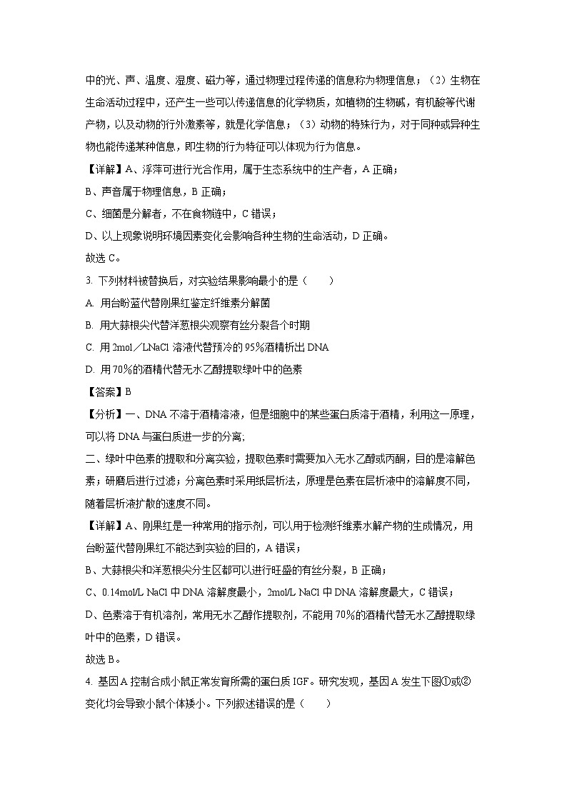 [生物]2024届福建省漳州市高三下学期毕业班第四次教学质量检测(解析版)第2页