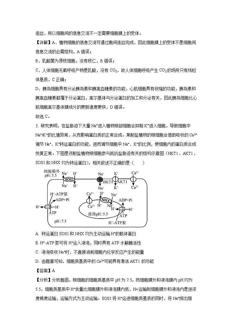[生物][期末]河南省漯河市2023-2024学年高二下学期期末质量监测试题(解析版)02