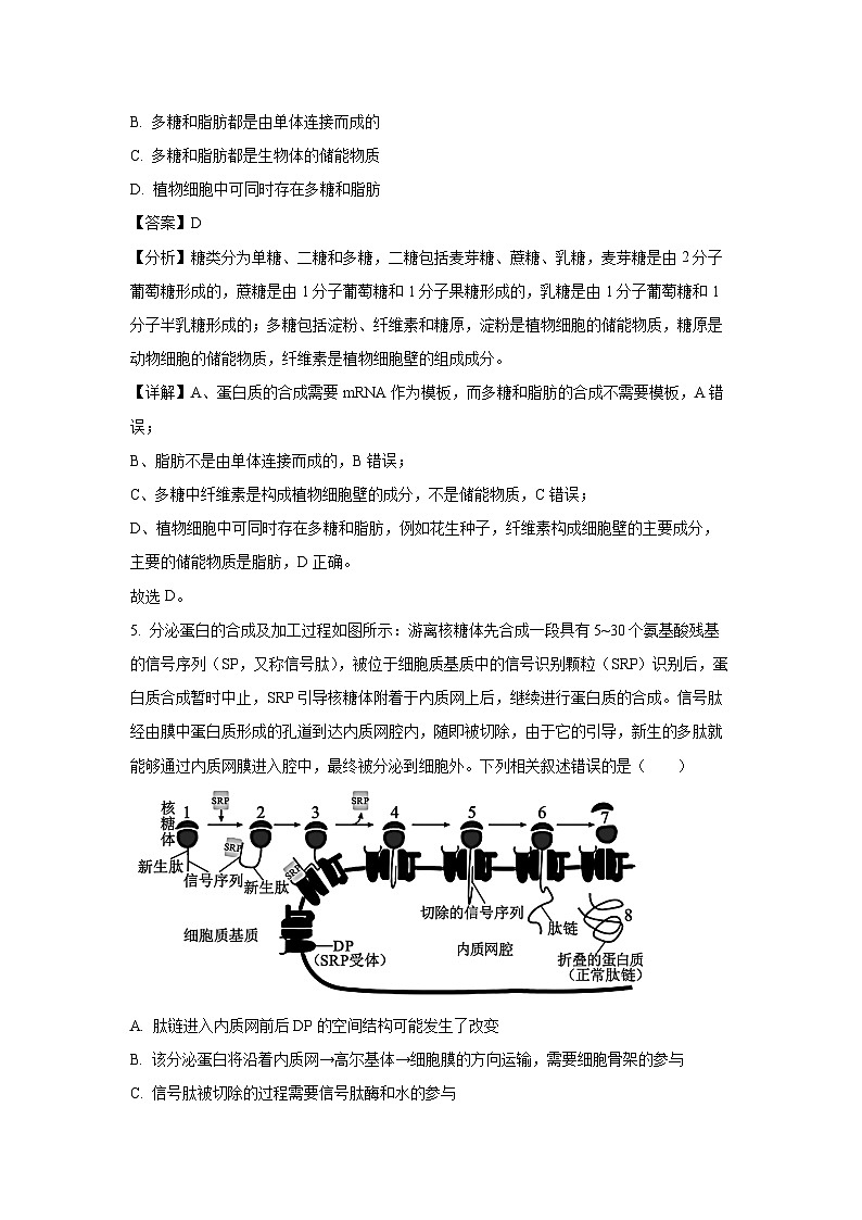 [生物][期末]河南省南阳市2023-2024学年高二下学期期末质量评估试题(解析版)03