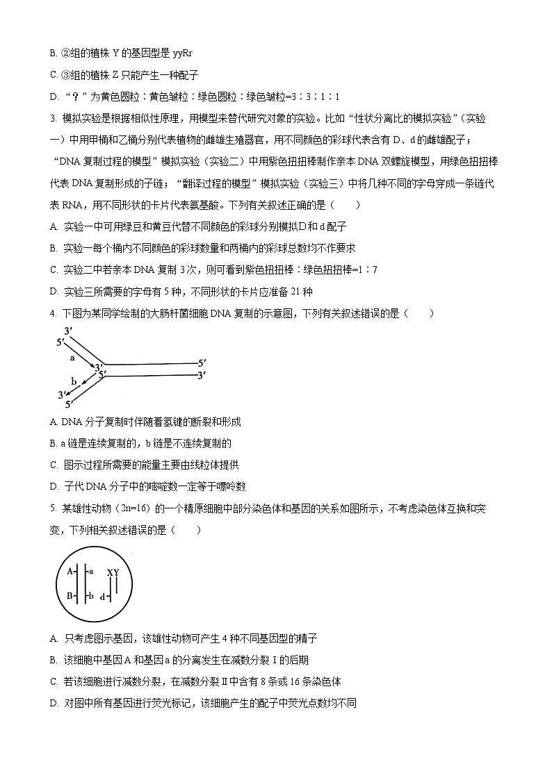 河南省周口市郸城县郸城二高、郸城三高2024-2025学年高二上学期开学考试生物试题（原卷版）02