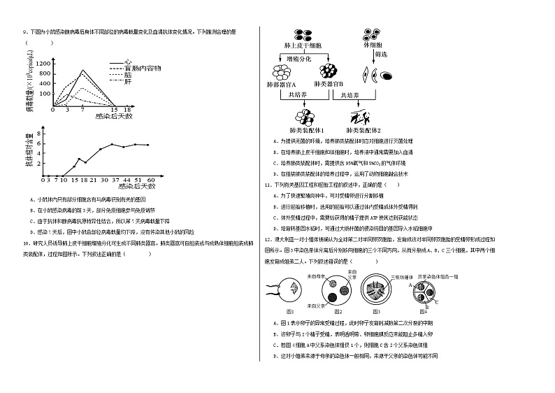 四川省眉山中学2022-2023学年高二下学期期中考试生物试题第2页