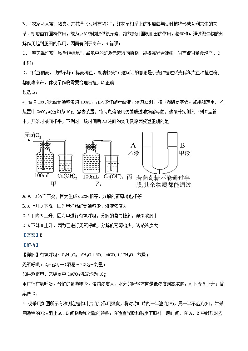 江西省宜春市丰城市江西省丰城中学2024-2025学年高二上学期开学生物试题（原卷版+解析版）03