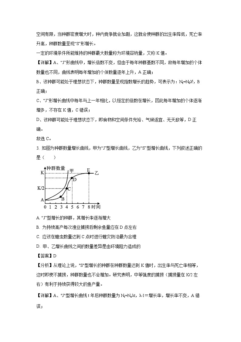 [生物][期末]新疆乌鲁木齐市六校2023-2024学年高二下学期期末联考试题(解析版)第2页