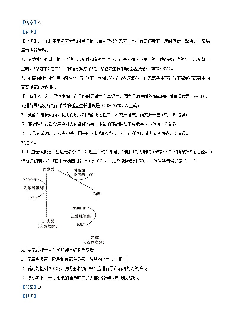 陕西省安康市高新中学2024-2025学年高三上学期开学联考生物试题（解析版）第3页