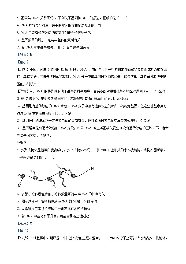 甘肃省平凉市靖远县2024-2025学年高三上学期开学考生物试卷（解析版）第3页