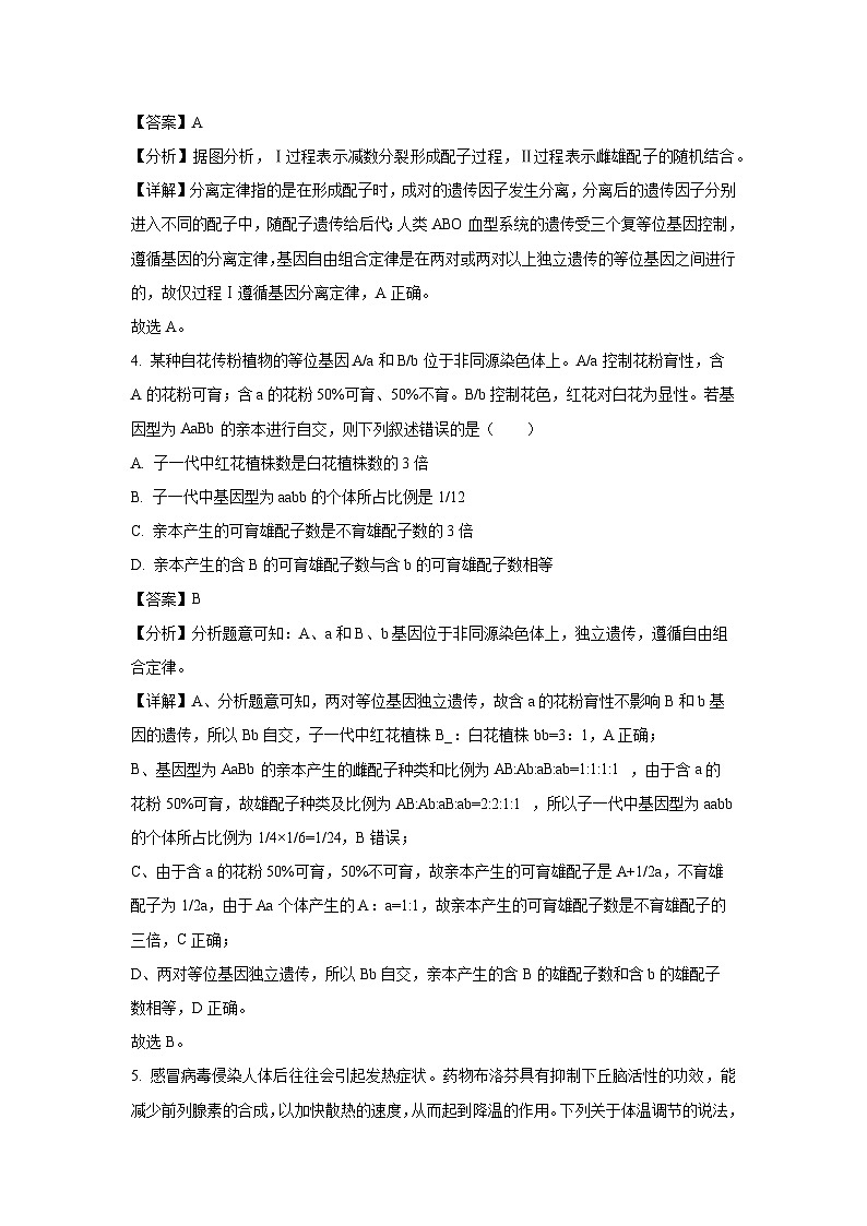 [生物]2024届广西普通高等学校招生高考押题卷(二)(解析版)第3页