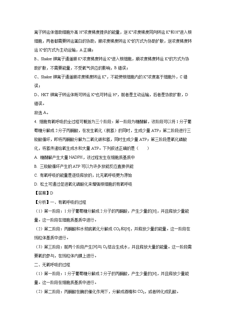 [生物]2025届贵州省贵阳市高三下学期摸底考试(8月)(解析版)第3页