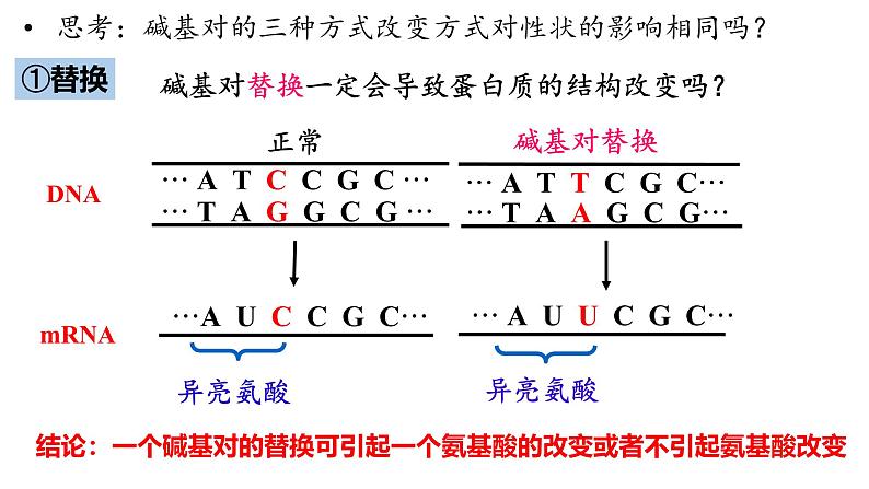 人教版（2019）高中生物必修二第五章第1节  基因突变和基因重组-课件第8页