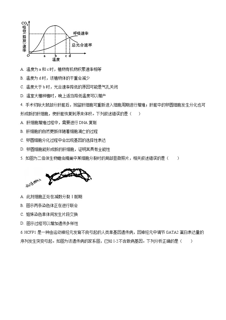 北京市房山区2024--2025学年高三上学期入学测试生物试题（原卷版）第2页