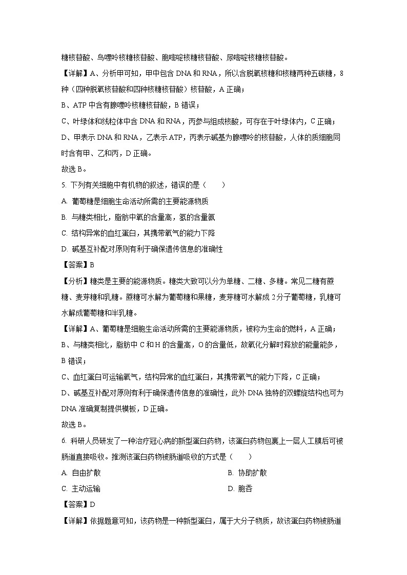 [生物][期末]河北省河北名校联盟2023-2024学年高二下学期7月期末试题(解析版)第3页
