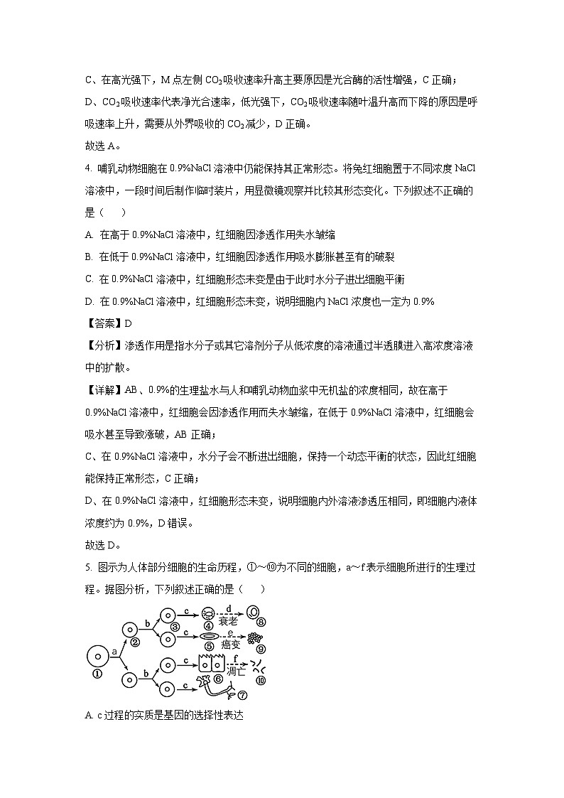 [生物][期末]河南省信阳市2023-2024学年高一下学期期末联考试卷(解析版)第3页