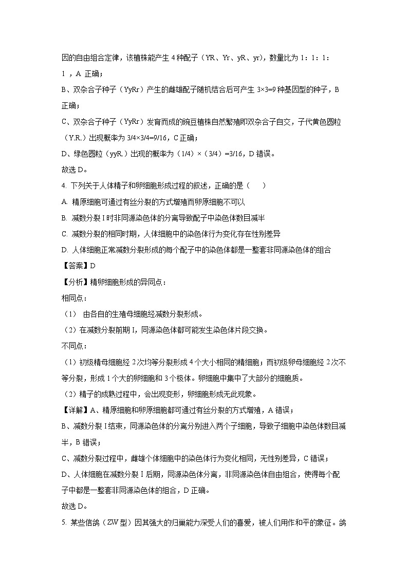 [生物][期末]河南省商丘市商师联盟2023-2024学年高一下学期7月期末试卷(解析版)第3页