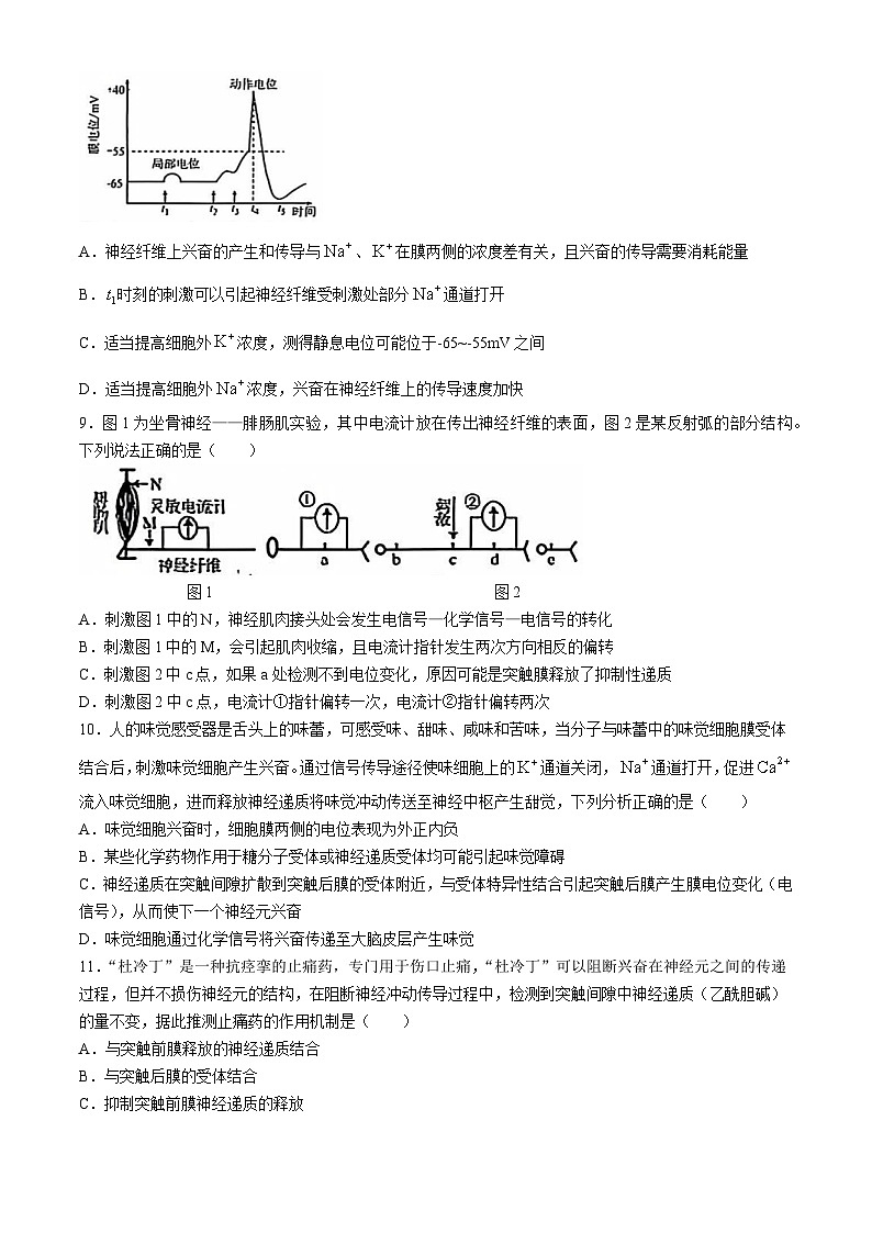 云南省红河州2024-2025学年高二上学期9月月考生物试题第3页