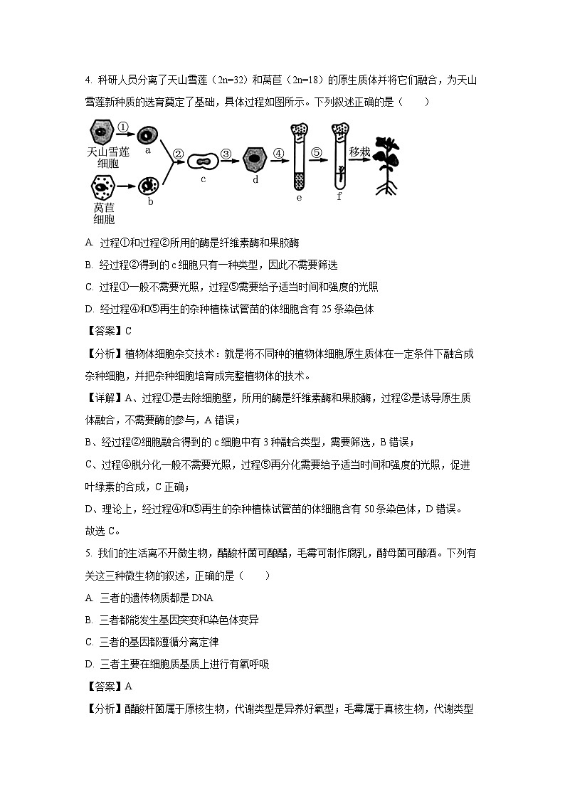[生物]河南省信阳市淮滨县多校联考2023-2024学年高二下学期7月期末试题(解析版)03