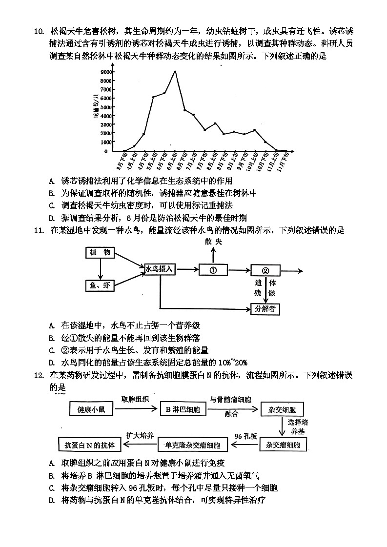 河北省唐山市2024-2025学年高三上学期摸底演练生物试题第3页
