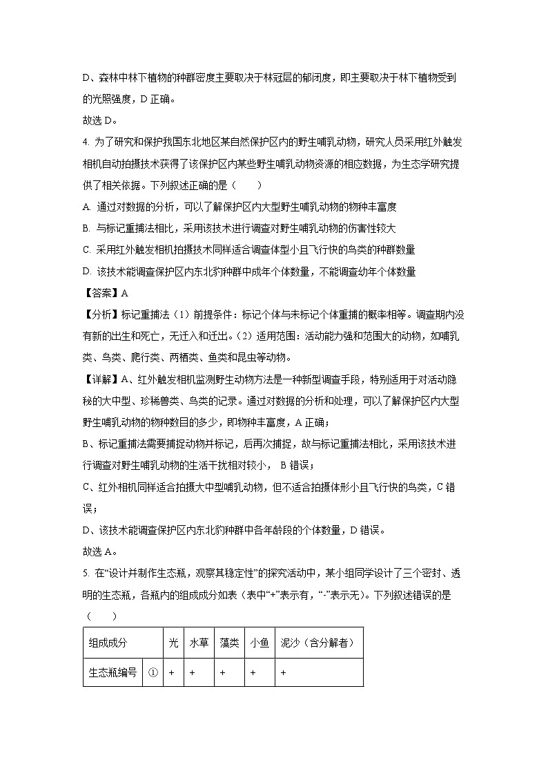 [生物][期末]贵州省六盘水市2023-2024学年高二下学期7月期末试题(解析版)03