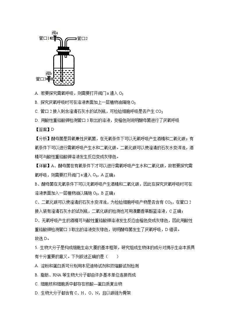 [生物]浙江省浙南名校联盟2024-2025学年高二上学期8月返校联考试题(解析版)第3页