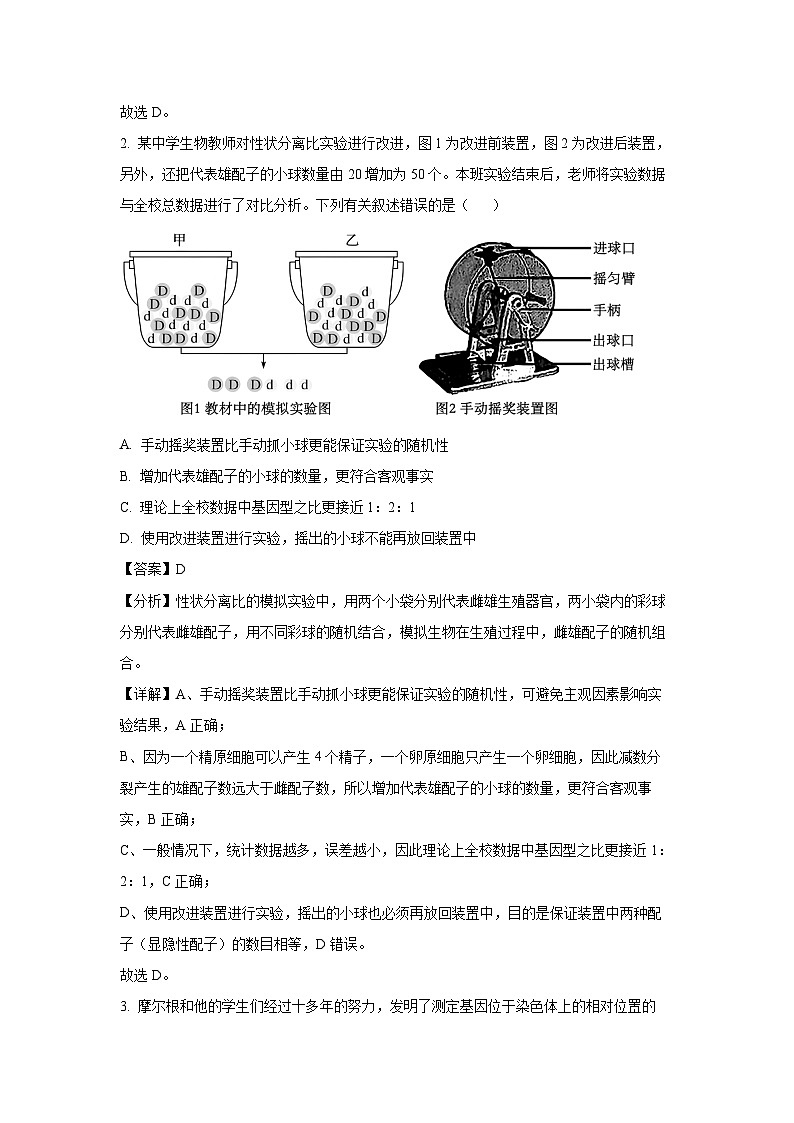 [生物]辽宁省部分高中联合考试2023-2024学年高一下学期7月期末(解析版)02