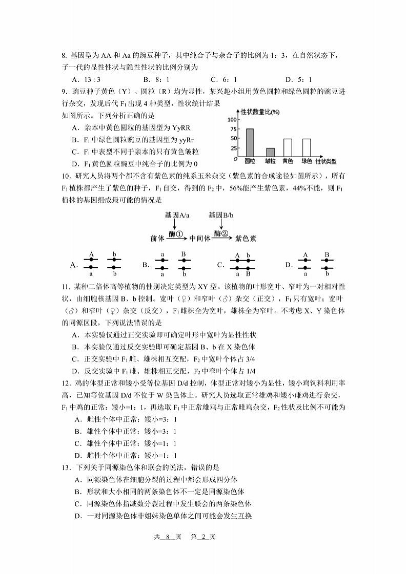四川省成都市第七中学2023-2024学年高一下学期高2026届期末考试+生物第2页