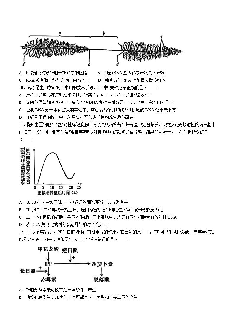 浙江省杭州市西湖区浙江省杭州学军中学2024-2025学年高三上学期9月月考生物试题第3页