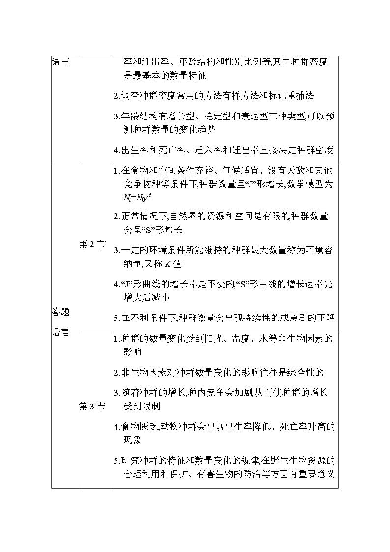 人教版高中生物选择性必修2第1章种群及其动态第1章章末整合提升练含答案第2页