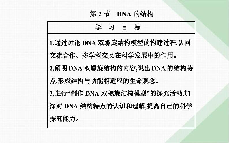 人教版高中生物必修2第3章基因的本质第2节DNA的结构课件第2页