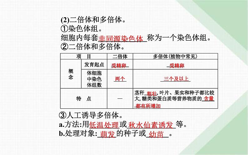 人教版高中生物必修2第5章基因突变及其他变异第2节染色体变异课件04