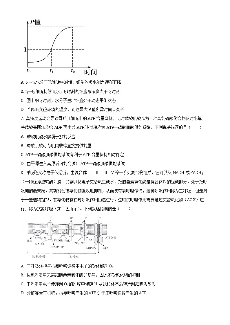 山东省日照市2025届高三上学期开学考试生物试题第3页