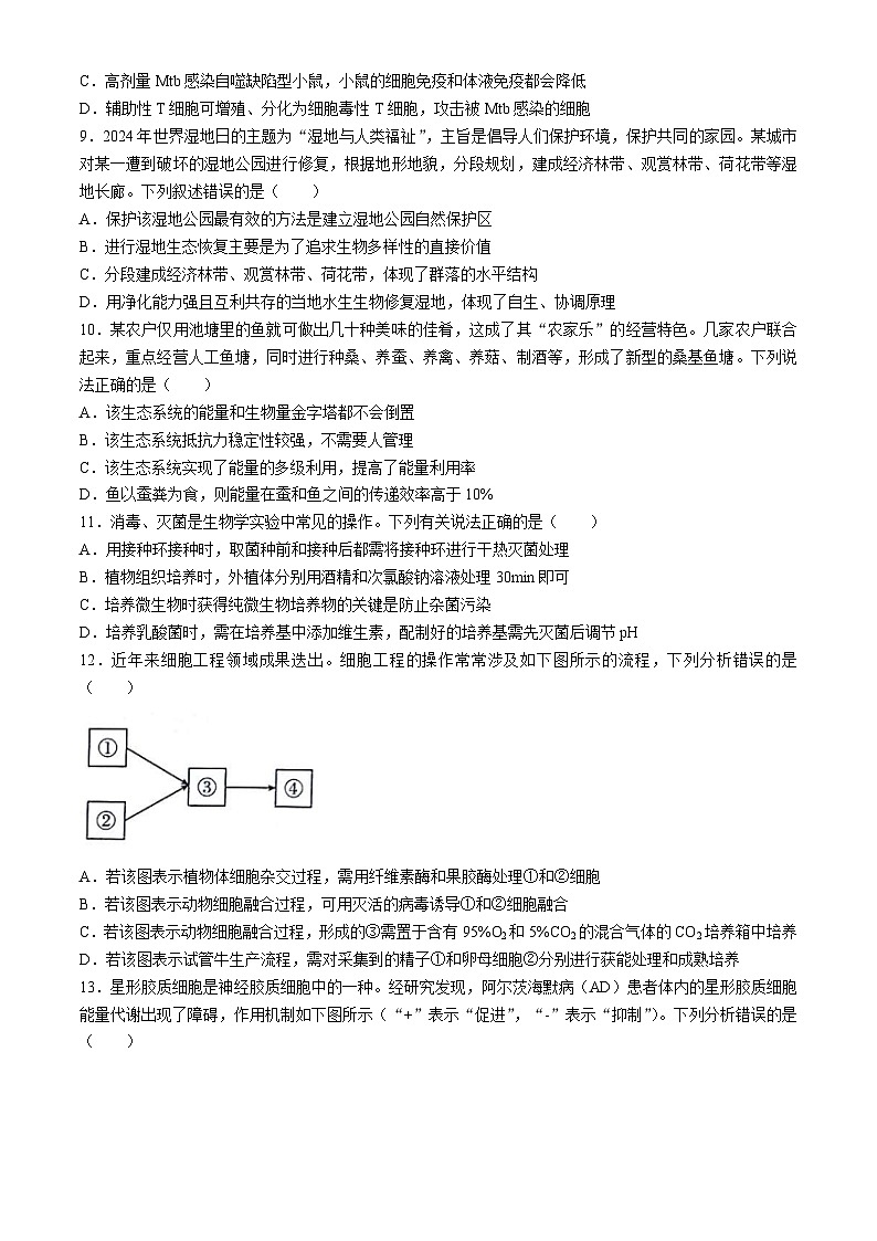 甘肃省白银市靖远县第一中学2024-2025学年高三上学期9月月考生物试题第3页