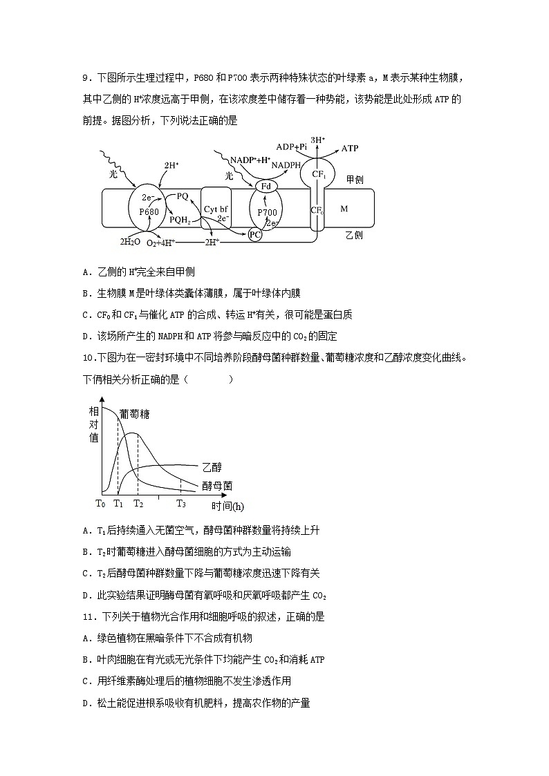 湖南省株洲市天元区2022_2023学年高二生物上学期12月月考试卷03