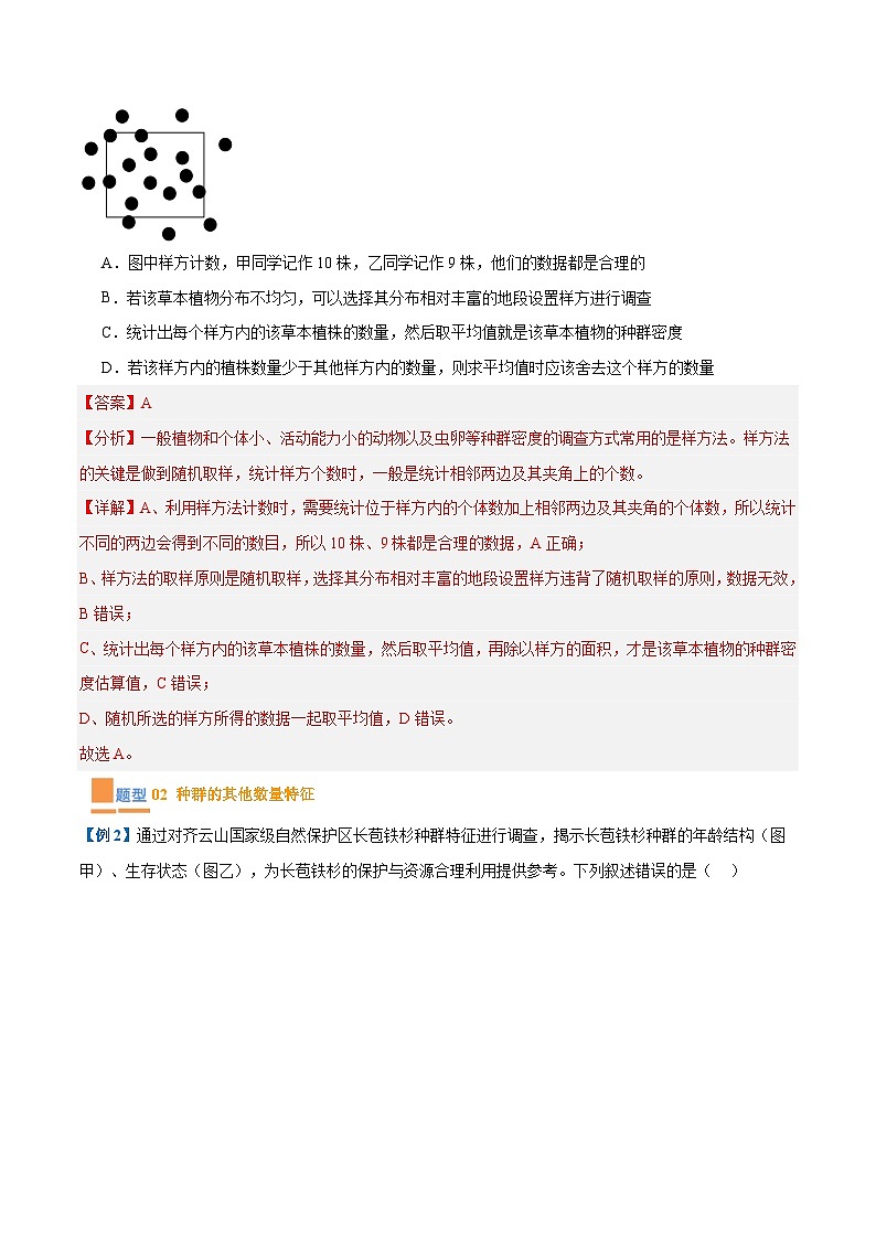 专题16 种群和群落（8大题型）-2025年高考生物一轮复习题型冲关讲义（新高考通用）03