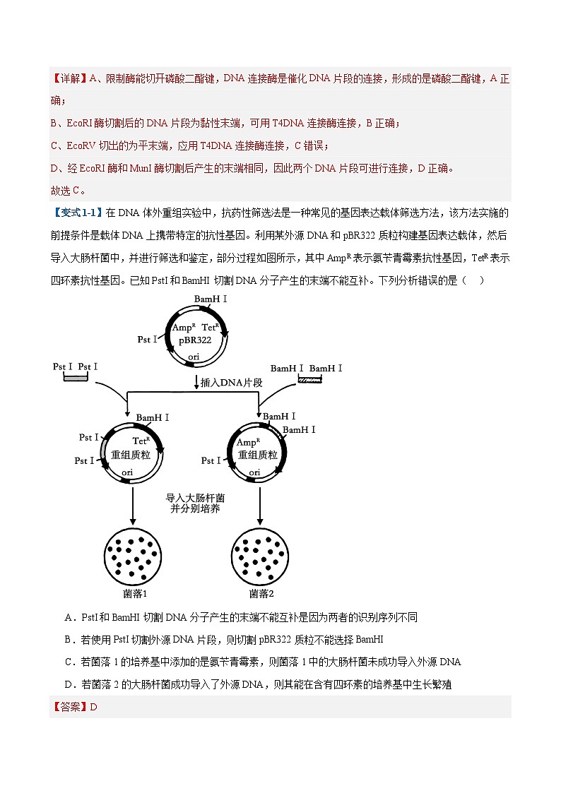专题19 基因工程与生物技术安全（10大题型）（解析版）第2页