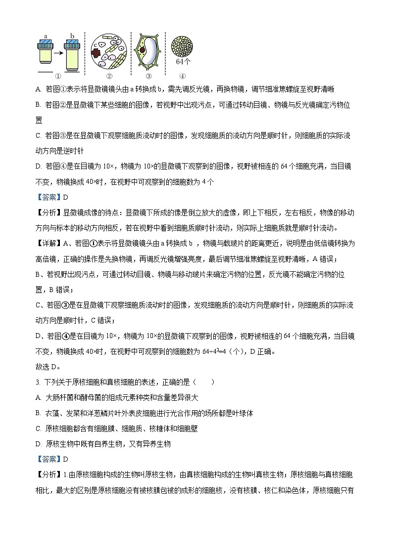 四川省成都市石室2023_2024高三生物上学期开学考试题第2页